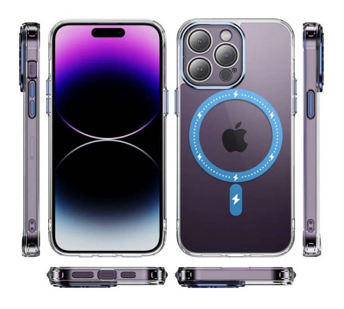 Чохол TPU+PC Colorful with MagSafe для Apple iPhone 13 Pro Max (6.7") Blue Чохол TPU+PC Colorful with MagSafe для Apple iPhone 13 Pro Max (6.7") Blue