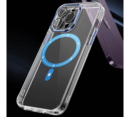 Чохол TPU+PC Colorful with MagSafe для Apple iPhone 13 Pro Max (6.7") Blue Чохол TPU+PC Colorful with MagSafe для Apple iPhone 13 Pro Max (6.7") Blue