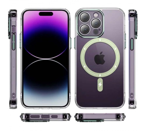 Чохол TPU+PC Colorful with MagSafe для Apple iPhone 13 Pro Max (6.7") Green Чохол TPU+PC Colorful with MagSafe для Apple iPhone 13 Pro Max (6.7") Green