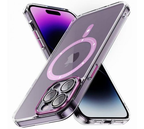 Чохол TPU+PC Colorful with MagSafe для Apple iPhone 13 Pro Max (6.7") Pink Чохол TPU+PC Colorful with MagSafe для Apple iPhone 13 Pro Max (6.7") Pink