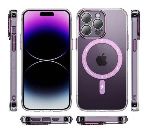 Чохол TPU+PC Colorful with MagSafe для Apple iPhone 13 Pro Max (6.7") Pink Чохол TPU+PC Colorful with MagSafe для Apple iPhone 13 Pro Max (6.7") Pink
