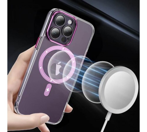 Чохол TPU+PC Colorful with MagSafe для Apple iPhone 13 Pro Max (6.7") Pink Чохол TPU+PC Colorful with MagSafe для Apple iPhone 13 Pro Max (6.7") Pink