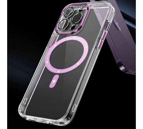 Чохол TPU+PC Colorful with MagSafe для Apple iPhone 13 Pro Max (6.7") Pink Чохол TPU+PC Colorful with MagSafe для Apple iPhone 13 Pro Max (6.7") Pink