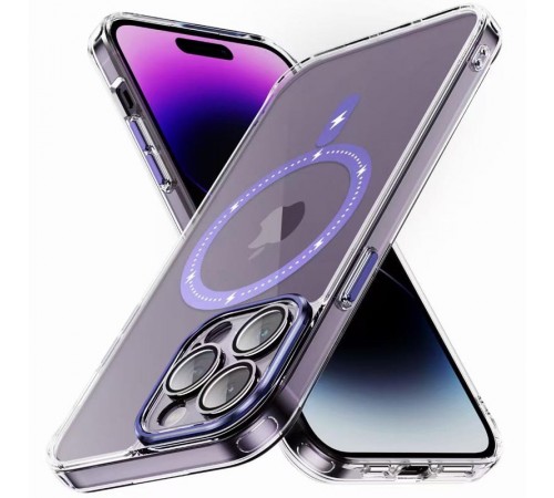 Чохол TPU+PC Colorful with MagSafe для Apple iPhone 13 Pro Max (6.7") Purple Чохол TPU+PC Colorful with MagSafe для Apple iPhone 13 Pro Max (6.7") Purple