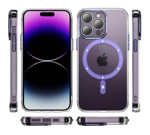 Чохол TPU+PC Colorful with MagSafe для Apple iPhone 13 Pro Max (6.7") Purple Чохол TPU+PC Colorful with MagSafe для Apple iPhone 13 Pro Max (6.7") Purple