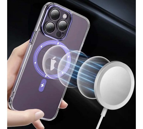 Чохол TPU+PC Colorful with MagSafe для Apple iPhone 13 Pro Max (6.7") Purple Чохол TPU+PC Colorful with MagSafe для Apple iPhone 13 Pro Max (6.7") Purple