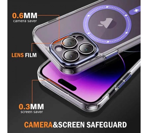 Чохол TPU+PC Colorful with MagSafe для Apple iPhone 13 Pro Max (6.7") Purple Чохол TPU+PC Colorful with MagSafe для Apple iPhone 13 Pro Max (6.7") Purple