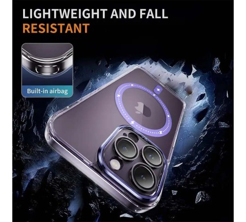 Чохол TPU+PC Colorful with MagSafe для Apple iPhone 13 Pro Max (6.7") Purple Чохол TPU+PC Colorful with MagSafe для Apple iPhone 13 Pro Max (6.7") Purple