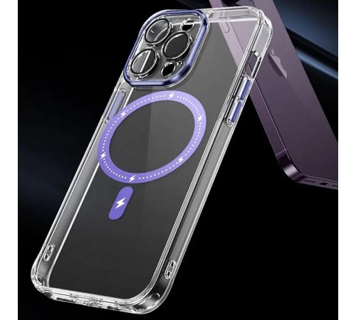 Чохол TPU+PC Colorful with MagSafe для Apple iPhone 13 Pro Max (6.7") Purple Чохол TPU+PC Colorful with MagSafe для Apple iPhone 13 Pro Max (6.7") Purple