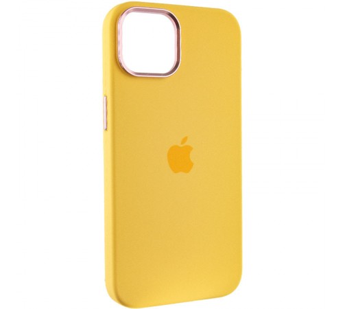 Чохол Silicone Case Metal Buttons (AA) для Apple iPhone 12 Pro / 12 (6.1") Жовтий / Sunglow Чохол Silicone Case Metal Buttons (AA) для Apple iPhone 12 Pro / 12 (6.1") Жовтий / Sunglow