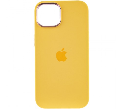 Чохол Silicone Case Metal Buttons (AA) для Apple iPhone 12 Pro / 12 (6.1") Жовтий / Sunglow Чохол Silicone Case Metal Buttons (AA) для Apple iPhone 12 Pro / 12 (6.1") Жовтий / Sunglow
