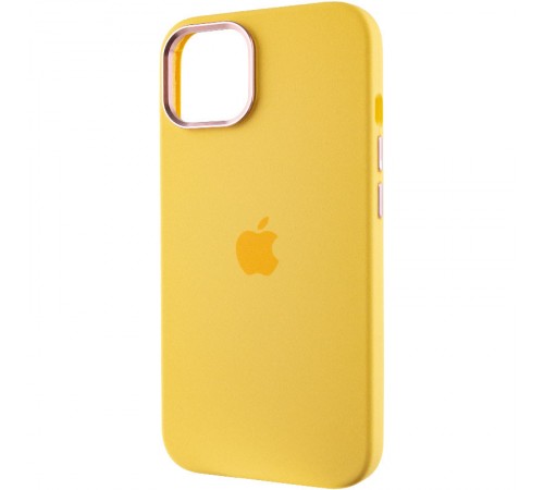 Чохол Silicone Case Metal Buttons (AA) для Apple iPhone 12 Pro / 12 (6.1") Жовтий / Sunglow Чохол Silicone Case Metal Buttons (AA) для Apple iPhone 12 Pro / 12 (6.1") Жовтий / Sunglow
