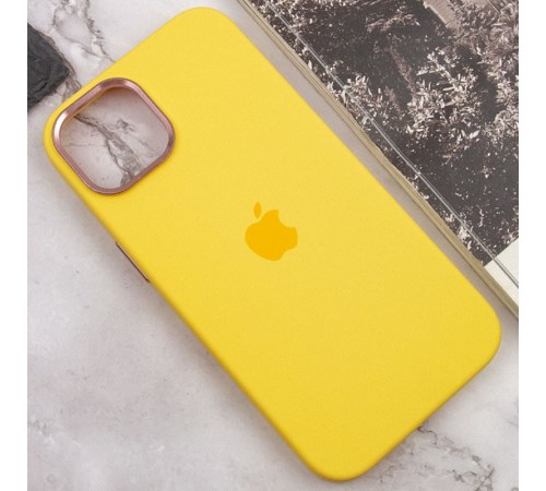 Чохол Silicone Case Metal Buttons (AA) для Apple iPhone 12 Pro / 12 (6.1") Жовтий / Sunglow Чохол Silicone Case Metal Buttons (AA) для Apple iPhone 12 Pro / 12 (6.1") Жовтий / Sunglow