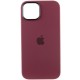 Чохол Silicone Case Metal Buttons (AA) для Apple iPhone 12 Pro Max (6.7") Бордовий / Plum