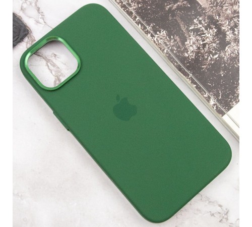 Чохол Silicone Case Metal Buttons (AA) для Apple iPhone 12 Pro Max (6.7") Зелений / Clover Чохол Silicone Case Metal Buttons (AA) для Apple iPhone 12 Pro Max (6.7") Зелений / Clover