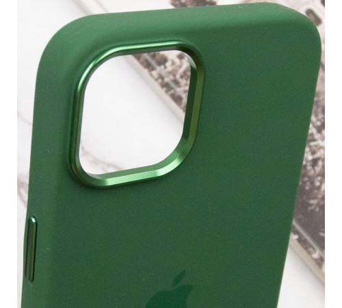 Чохол Silicone Case Metal Buttons (AA) для Apple iPhone 12 Pro Max (6.7") Зелений / Clover Чохол Silicone Case Metal Buttons (AA) для Apple iPhone 12 Pro Max (6.7") Зелений / Clover