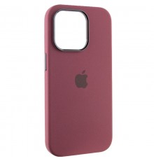 Чохол Silicone Case Metal Buttons (AA) для Apple iPhone 13 Pro (6.1") Бордовий / Plum