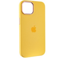 Чохол Silicone Case Metal Buttons (AA) для Apple iPhone 14 (6.1") Жовтий / Sunglow