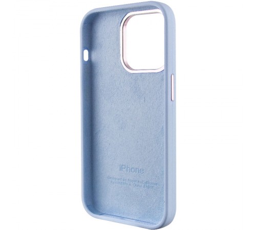 Чохол Silicone Case Metal Buttons (AA) для Apple iPhone 14 Pro (6.1") Блакитний / Cloud Blue Чохол Silicone Case Metal Buttons (AA) для Apple iPhone 14 Pro (6.1") Блакитний / Cloud Blue