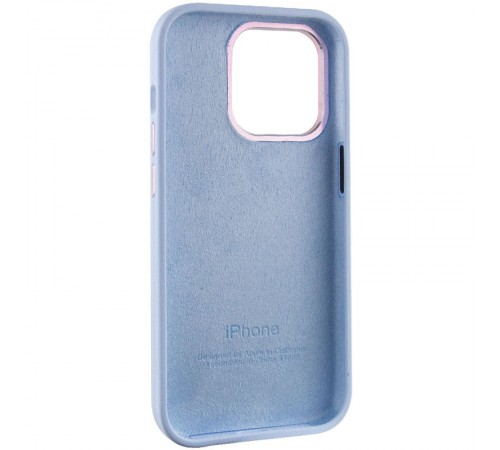 Чохол Silicone Case Metal Buttons (AA) для Apple iPhone 14 Pro (6.1") Блакитний / Cloud Blue Чохол Silicone Case Metal Buttons (AA) для Apple iPhone 14 Pro (6.1") Блакитний / Cloud Blue