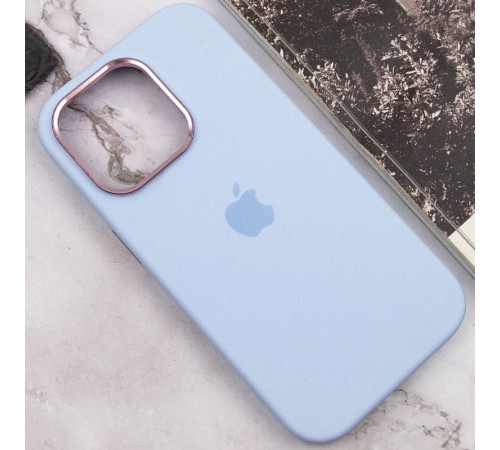 Чохол Silicone Case Metal Buttons (AA) для Apple iPhone 14 Pro (6.1") Блакитний / Cloud Blue Чохол Silicone Case Metal Buttons (AA) для Apple iPhone 14 Pro (6.1") Блакитний / Cloud Blue
