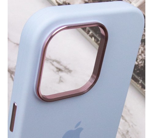 Чохол Silicone Case Metal Buttons (AA) для Apple iPhone 14 Pro (6.1") Блакитний / Cloud Blue Чохол Silicone Case Metal Buttons (AA) для Apple iPhone 14 Pro (6.1") Блакитний / Cloud Blue
