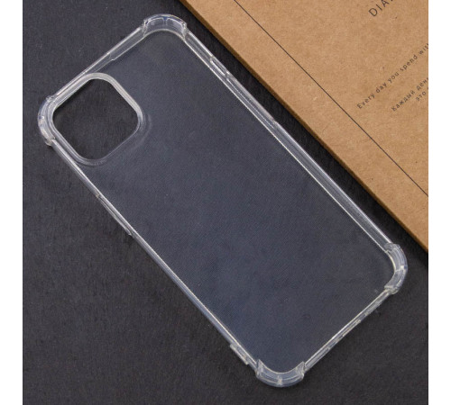 TPU чохол GETMAN Ease logo посилені кути для Apple iPhone 15 (6.1") Безбарвний (прозорий)