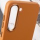 Шкіряний чохол Bonbon Leather Metal Style для Samsung Galaxy S23 Коричневий / Brown
