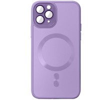 Чохол TPU+Glass Sapphire Midnight with MagSafe для Apple iPhone 12 Pro (6.1") Бузковий / Lilac