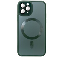 Чохол TPU+Glass Sapphire Midnight with MagSafe для Apple iPhone 12 Pro (6.1") Зелений / Forest green