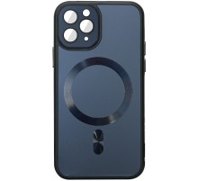 Чохол TPU+Glass Sapphire Midnight with MagSafe для Apple iPhone 12 Pro Max (6.7") Чорний / Black