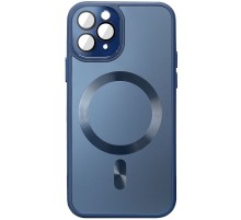 Чохол TPU+Glass Sapphire Midnight with MagSafe для Apple iPhone 13 Pro (6.1") Синій / Deep navy
