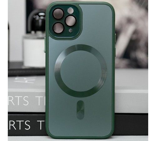 Чохол TPU+Glass Sapphire Midnight with MagSafe для Apple iPhone 14 Pro Max (6.7") Зелений / Forest green Чохол TPU+Glass Sapphire Midnight with MagSafe для Apple iPhone 14 Pro Max (6.7") Зелений / Forest green