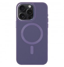 Шкіряний чохол Bonbon Leather Metal Style with MagSafe для Apple iPhone 12 Pro / 12 (6.1") Сірий / Lavender