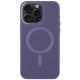 Шкіряний чохол Bonbon Leather Metal Style with MagSafe для Apple iPhone 12 Pro / 12 (6.1") Сірий / Lavender