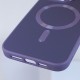 Шкіряний чохол Bonbon Leather Metal Style with MagSafe для Apple iPhone 12 Pro / 12 (6.1") Сірий / Lavender