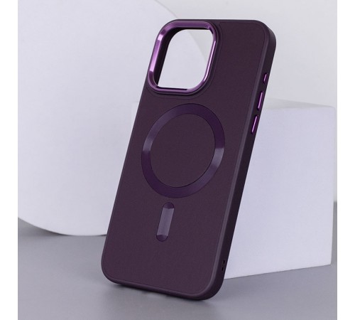 Шкіряний чохол Bonbon Leather Metal Style with MagSafe для Apple iPhone 12 Pro / 12 (6.1") Фіолетовий / Dark Purple Шкіряний чохол Bonbon Leather Metal Style with MagSafe для Apple iPhone 12 Pro / 12 (6.1") Фіолетовий / Dark Purple