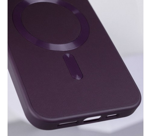 Шкіряний чохол Bonbon Leather Metal Style with MagSafe для Apple iPhone 12 Pro / 12 (6.1") Фіолетовий / Dark Purple Шкіряний чохол Bonbon Leather Metal Style with MagSafe для Apple iPhone 12 Pro / 12 (6.1") Фіолетовий / Dark Purple