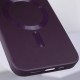 Шкіряний чохол Bonbon Leather Metal Style with MagSafe для Apple iPhone 12 Pro / 12 (6.1") Фіолетовий / Dark Purple