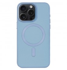 Шкіряний чохол Bonbon Leather Metal Style with MagSafe для Apple iPhone 13 Pro (6.1") Блакитний / Mist blue
