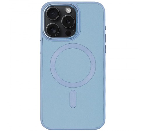 Шкіряний чохол Bonbon Leather Metal Style with MagSafe для Apple iPhone 13 Pro (6.1") Блакитний / Mist blue Шкіряний чохол Bonbon Leather Metal Style with MagSafe для Apple iPhone 13 Pro (6.1") Блакитний / Mist blue