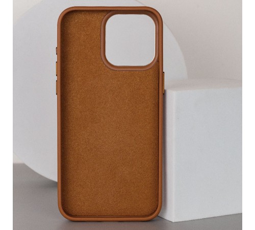Шкіряний чохол Bonbon Leather Metal Style with MagSafe для Apple iPhone 13 Pro (6.1") Коричневий / Brown Шкіряний чохол Bonbon Leather Metal Style with MagSafe для Apple iPhone 13 Pro (6.1") Коричневий / Brown