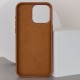 Шкіряний чохол Bonbon Leather Metal Style with MagSafe для Apple iPhone 13 Pro (6.1") Коричневий / Brown