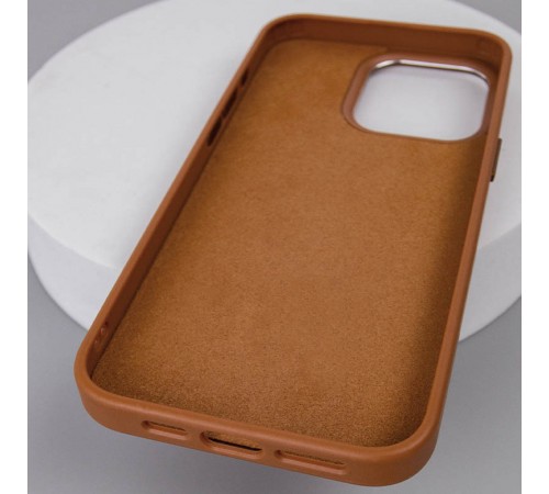 Шкіряний чохол Bonbon Leather Metal Style with MagSafe для Apple iPhone 13 Pro (6.1") Коричневий / Brown Шкіряний чохол Bonbon Leather Metal Style with MagSafe для Apple iPhone 13 Pro (6.1") Коричневий / Brown