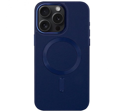 Шкіряний чохол Bonbon Leather Metal Style with MagSafe для Apple iPhone 13 Pro (6.1") Синій / Navy blue Шкіряний чохол Bonbon Leather Metal Style with MagSafe для Apple iPhone 13 Pro (6.1") Синій / Navy blue