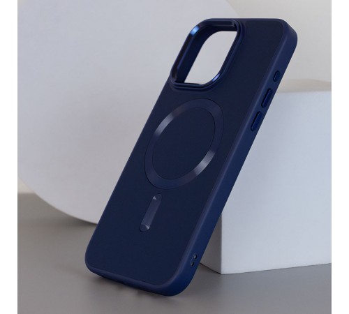 Шкіряний чохол Bonbon Leather Metal Style with MagSafe для Apple iPhone 13 Pro (6.1") Синій / Navy blue Шкіряний чохол Bonbon Leather Metal Style with MagSafe для Apple iPhone 13 Pro (6.1") Синій / Navy blue