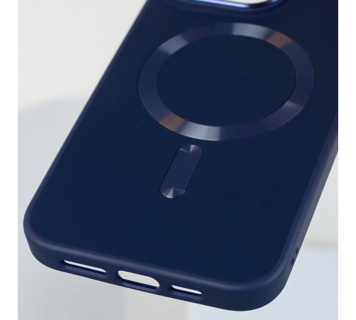 Шкіряний чохол Bonbon Leather Metal Style with MagSafe для Apple iPhone 13 Pro (6.1") Синій / Navy blue Шкіряний чохол Bonbon Leather Metal Style with MagSafe для Apple iPhone 13 Pro (6.1") Синій / Navy blue