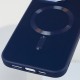 Шкіряний чохол Bonbon Leather Metal Style with MagSafe для Apple iPhone 13 Pro (6.1") Синій / Navy blue