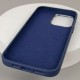 Шкіряний чохол Bonbon Leather Metal Style with MagSafe для Apple iPhone 13 Pro (6.1") Синій / Navy blue