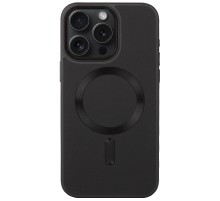 Шкіряний чохол Bonbon Leather Metal Style with MagSafe для Apple iPhone 13 Pro (6.1") Чорний / Black